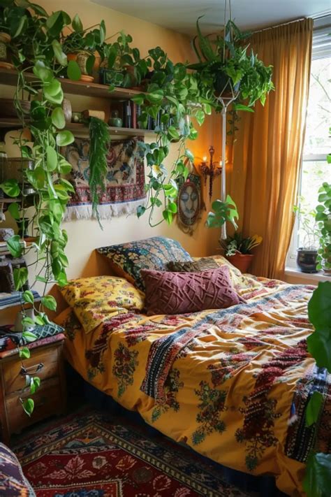 25 Boho Style Bedroom Ideas with Hanging Plants