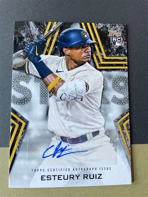 Esteury Ruiz Black Bsa Er Prices Topps Series Stars