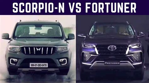 2022 Mahindra Scorpio N Vs Toyota Fortuner Detailed Comparison Review