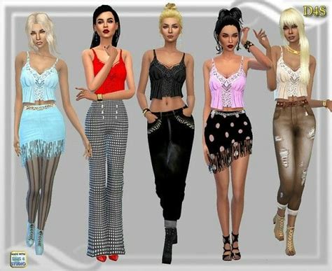 Pin By Studio On Custom Content More Sims Spring Tops Sims 4