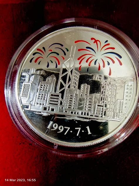 1997 Handover Of Hong Kong 999 Gold And 999 Silver Proof Commemorative