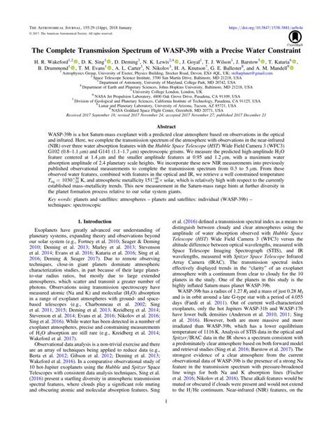 PDF The Complete Transmission Spectrum Of WASP Imgsrc Hubblesite Org