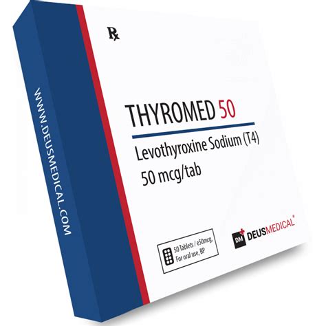 Thyromed 50 Levothyroxine Sodium T4 50tabs Of 50mcg Deus Medical