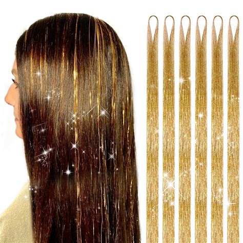 Amazon Doores Gold Hair Tinsel Kit Fairy Hair Tinsel Pcs