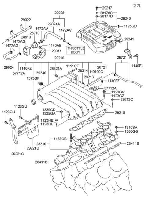 Intake Manifold 2004 Hyundai Santa Fe