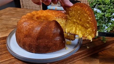 Receita de Bolo de Fubá Cozido Mesa e Sabor