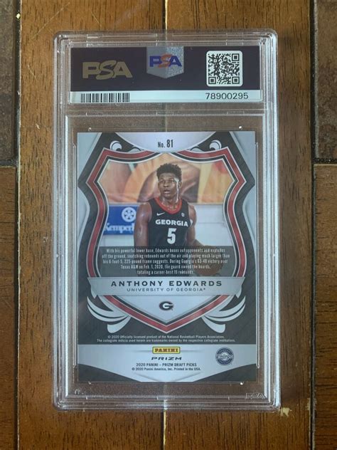 Prizm Draft Picks Anthony Edwards Rookie Card Rc Red Ice Crusade