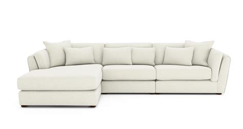 Ada Chenille Left Hand Facing Large Chaise Sofa Dfs