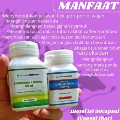 Jual L GLUTATHIONE COLLAGEN REDUCED 300mg 600mg WHITENING