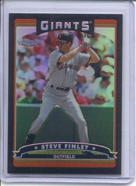 Topps Chrome Black Refractor Steve Finley Ed Ebay