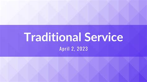 April 2 2023 Traditional On Vimeo