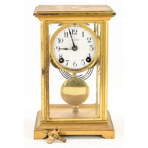 Bid Now Ansonia Clock Co Brass Carriage Mantle Clock April 4 0123 2 00 Pm Cdt