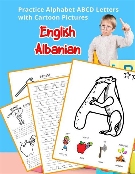 English Alphabets A-Z Handwriting & Coloring Vocabulary Flashcards ...