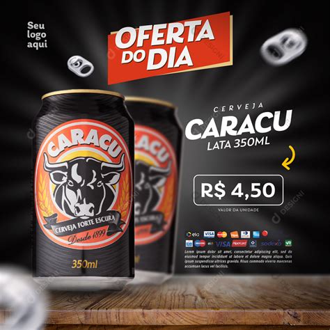 Oferta Do Dia Supermercado Cerveja Caracu Psd Editável [download