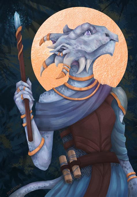 [art] [oc] Female Dragonborn Sorcerer Commission Work R Dnd