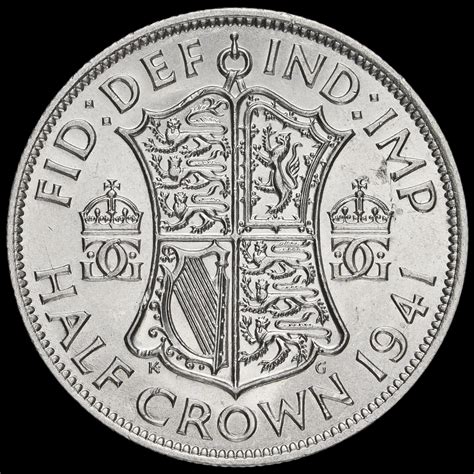 George Vi Silver Half Crown Ef