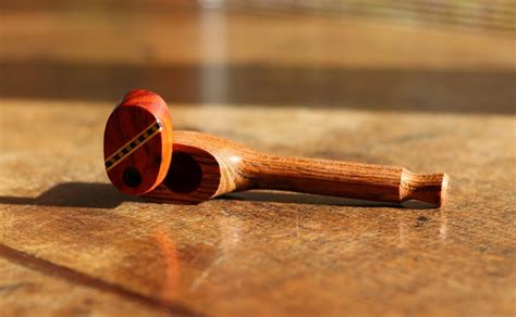 Wooden Pipe With Inlayed Swivel Cap Handcrafted Pipe Etsy