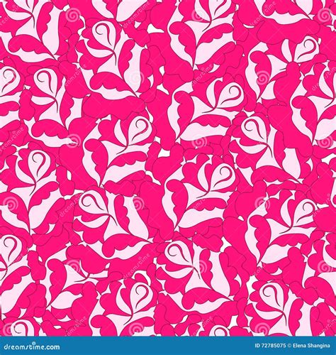 Seamless Pattern From Pink Roses Stock Vector Illustration Of