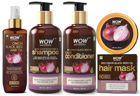 Buy WOW Skin Science Onion Black Seed Oil Hair Care Ultimate 4 Kit