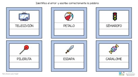 Tarjetas para plastificar Inversiones de sílabas en palabras Aula PT