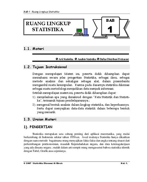 Bab 1 Ruang Lingkup Statistika