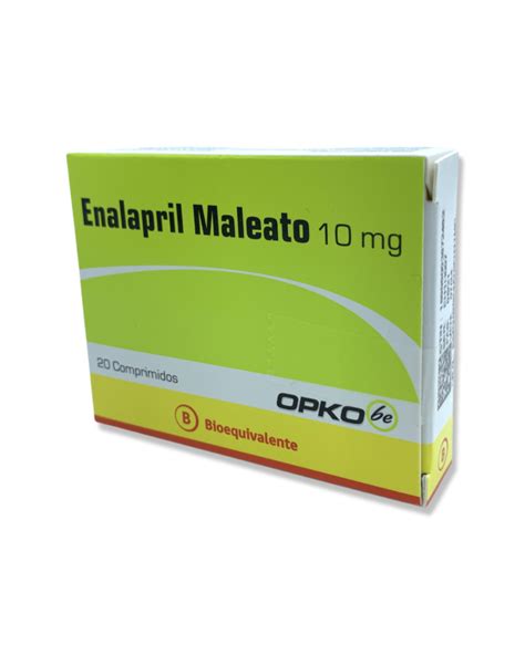 Enalapril Maleato 10 Mg 20 Comprimidos Surfarma