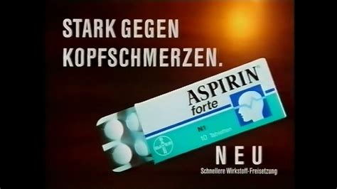 Aspirin Forte Werbung 1990 Youtube