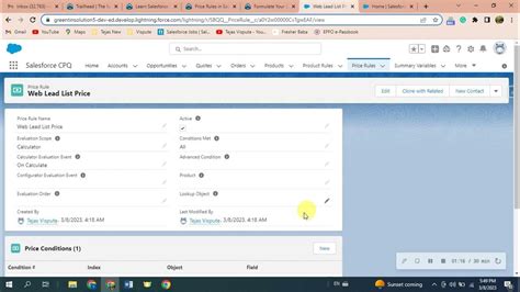 Formulate Your Conditions And Actions Price Rules In Salesforce Cpq Youtube