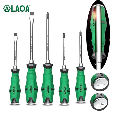 Laoa Pcs Phillip Screwdriver With Magnetism Slotted Screwdrivers Hrc