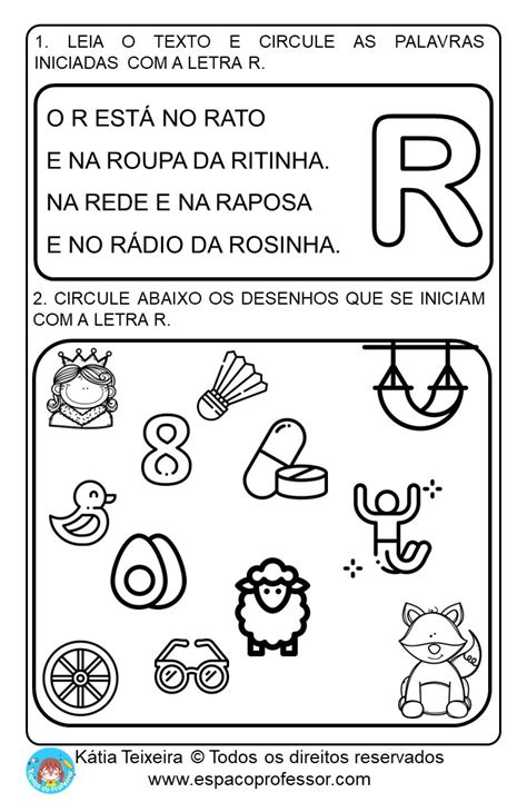 Atividades Com R E Rr Para Alfabetização Atividades Pedagógicas