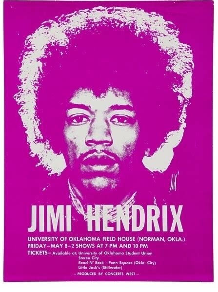 May Jimi Hendrix Bloodrock At University Of Oklahoma Field