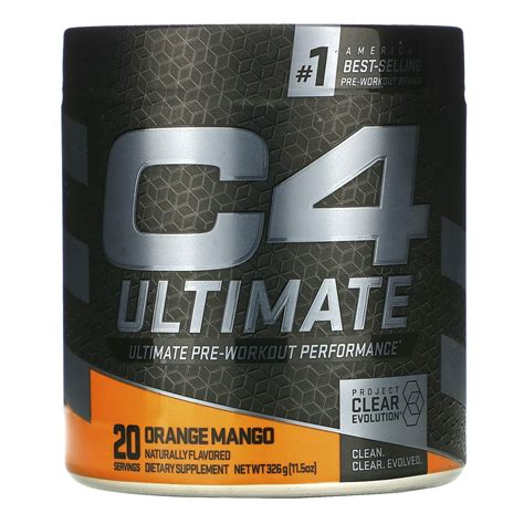 Cellucor C4 Ultimate Pre Workout Performance Orange Mango 115 Oz