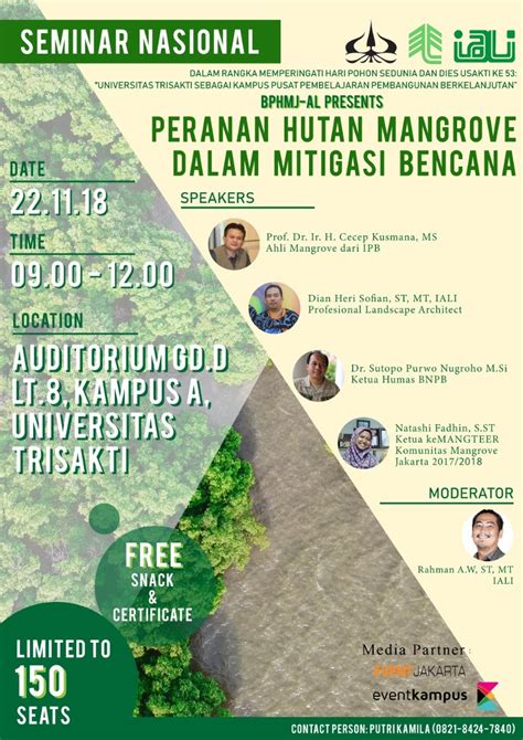 Poster Seminar Nasional Peran Hutan Mangrove Dalam Mitigasi Bencana 0