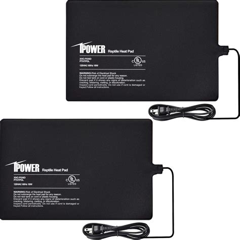 IPower 2 Pack 8 X 12 Inch Reptile Heating Pad Terrarium Heater 16W