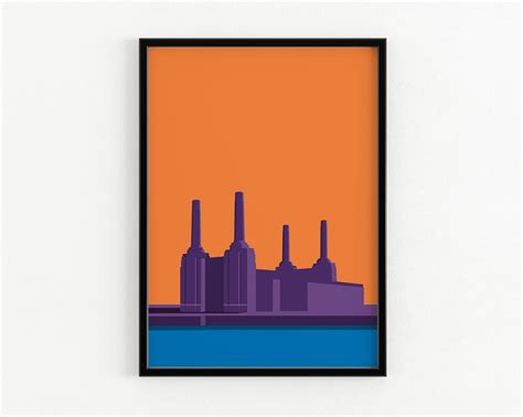 Battersea Power Station Poster Print, London Wall Art, Architecture ...