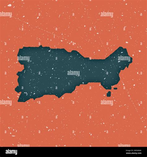 Mappa D Epoca Di Capri Mappa Grunge Dell Isola Con Texture Stressata