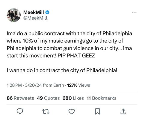 Meek Mill Offers Philadelphia Ten Percent Of His Music Earnings To Help