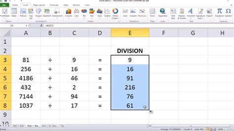 Excel Divide Array By Number