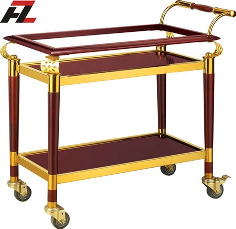 Hotel Serving Food Trolley With Brake Service Trolley Sa