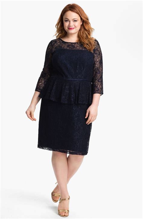 Adrianna Papell Lace Peplum Dress Plus Nordstrom