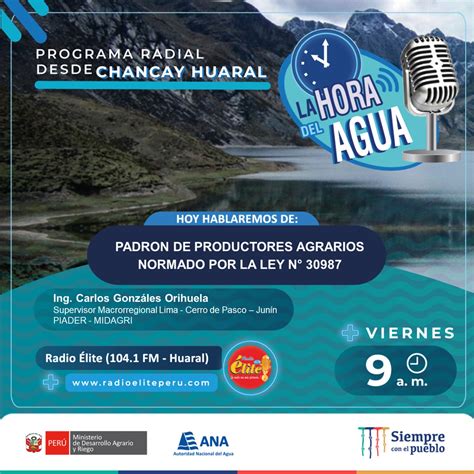 ANA Perú on Twitter Mañana en La Hora del Agua desde el