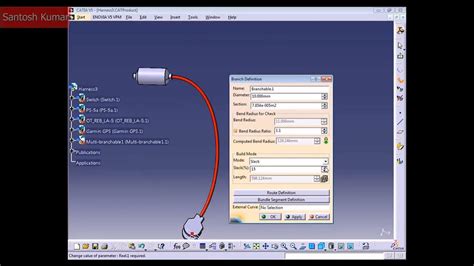 Catia V5 Dassault Systemes Part 6 Routing Harness Youtube