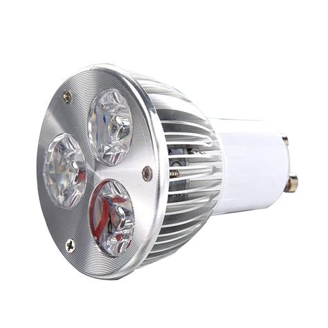 Gu W Led De Alta Pot Ncia Ponto L Mpada Luz Dc V Branco Quente