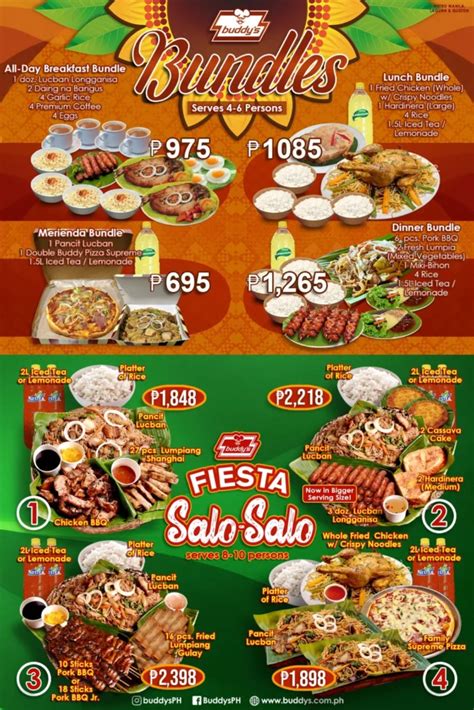 Buddys Philippines Menu Prices Updated 2024