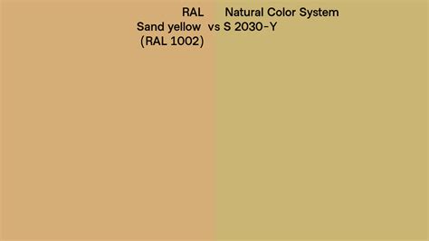 Ral Sand Yellow Ral 1002 Vs Natural Color System S 2030 Y Side By