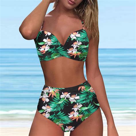 Idall Bikini Sets Bathing Suit High Waisted Bikini Sexy Push Up S