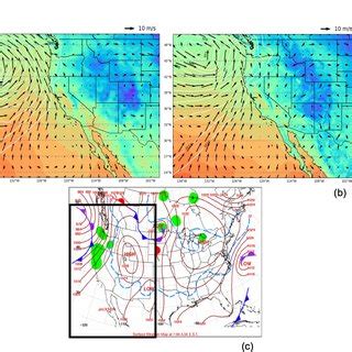 A B Mean Sea Level Pressure Mslp Hpa White Contour Lines