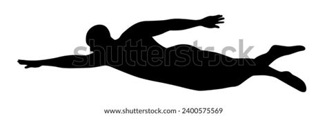 Swimming Silhouettes Silhouette Swimmer Swimming Stock Vector (Royalty ...