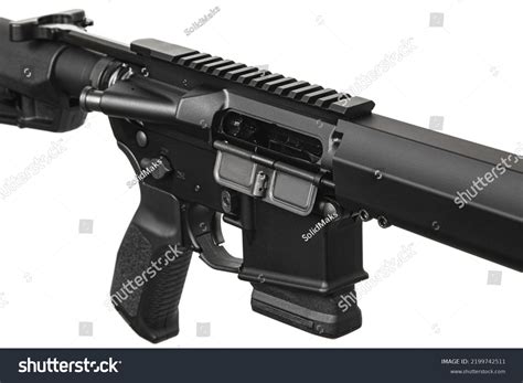 Part Weapon Closeup Modern Automatic Rifle Stock Photo 2199742511 ...