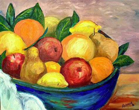 Bowl of Lemons - Fruit Still Life - Original Oil Painting - campestre ...